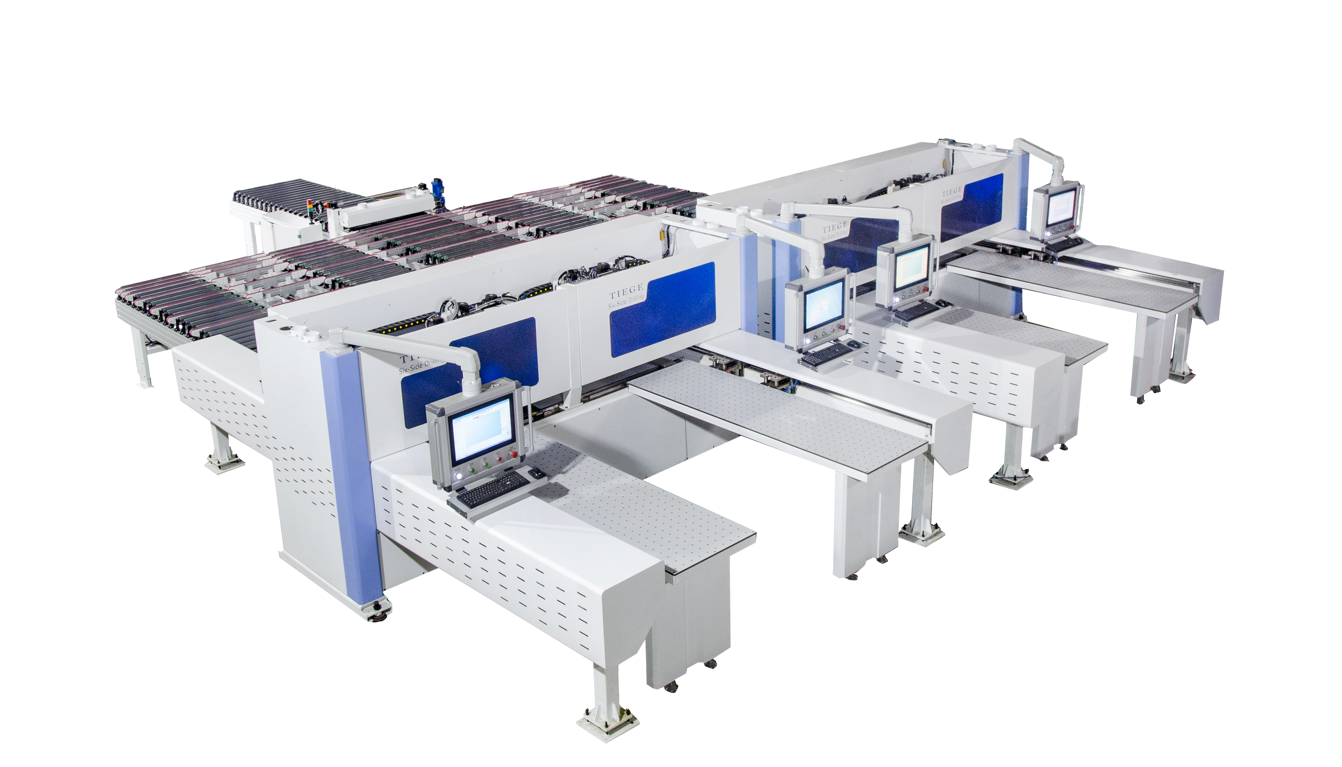 CNC 6-Sided Drilling Machine With Double Work Station